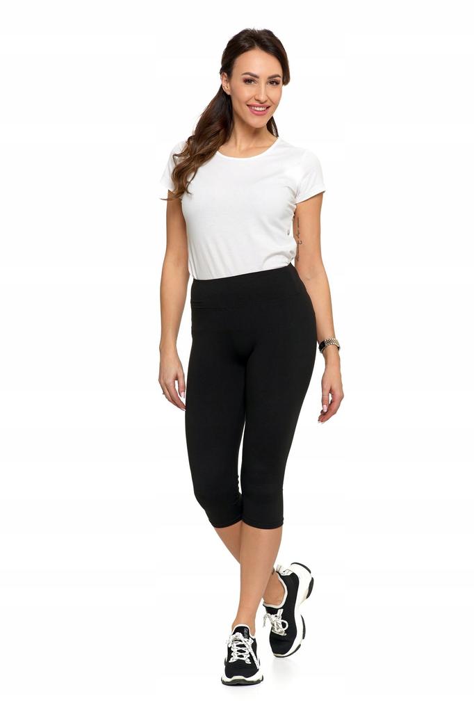 Women's 3/4 High Waist Plus Size Sports Leggings MORAJ XXL black