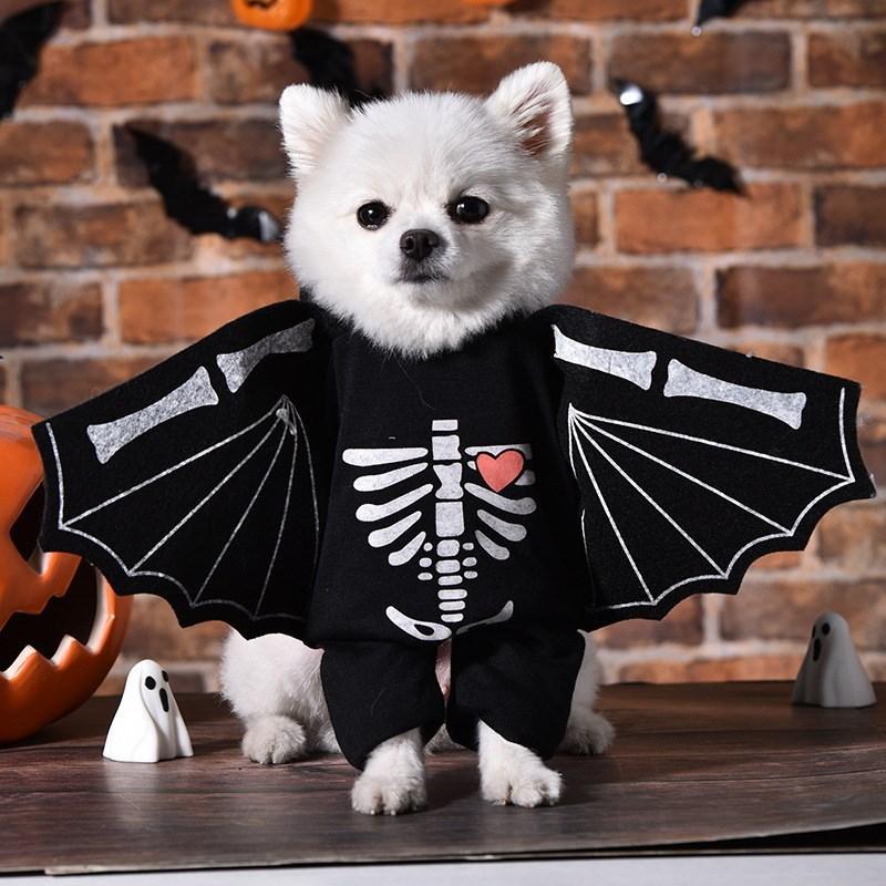 Funny Halloween Pet Dog Polyester Eco-friendly Big Banana Print Cartoon Style Formal Coat for Winter
