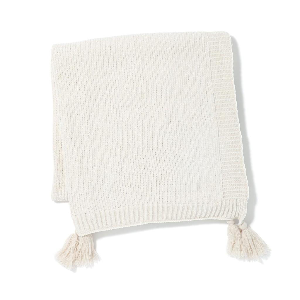 Francfranc Shirley Throw (170cm x 130cm) Ivory Blanket/Half Blanket