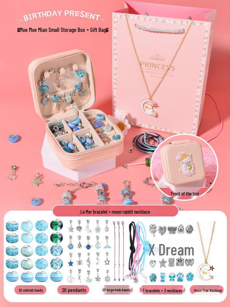 DIY Handmade Crystal Bead Bracelet Set - Holiday Gift Jewelry Accessories