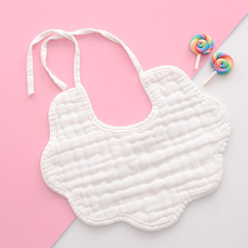 6 Layer Muslin Cotton Baby Bibs With Ties Newborn Soft Absorbent Drool Bibs For Infants Saliva Towel Burp Cloth