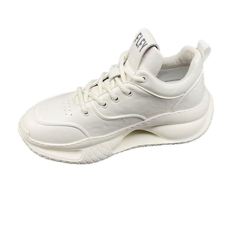 Men's Shoes Spring and Summer New Mesh Leather Breathable Casual Shoes Platform Sports Shoes Tide