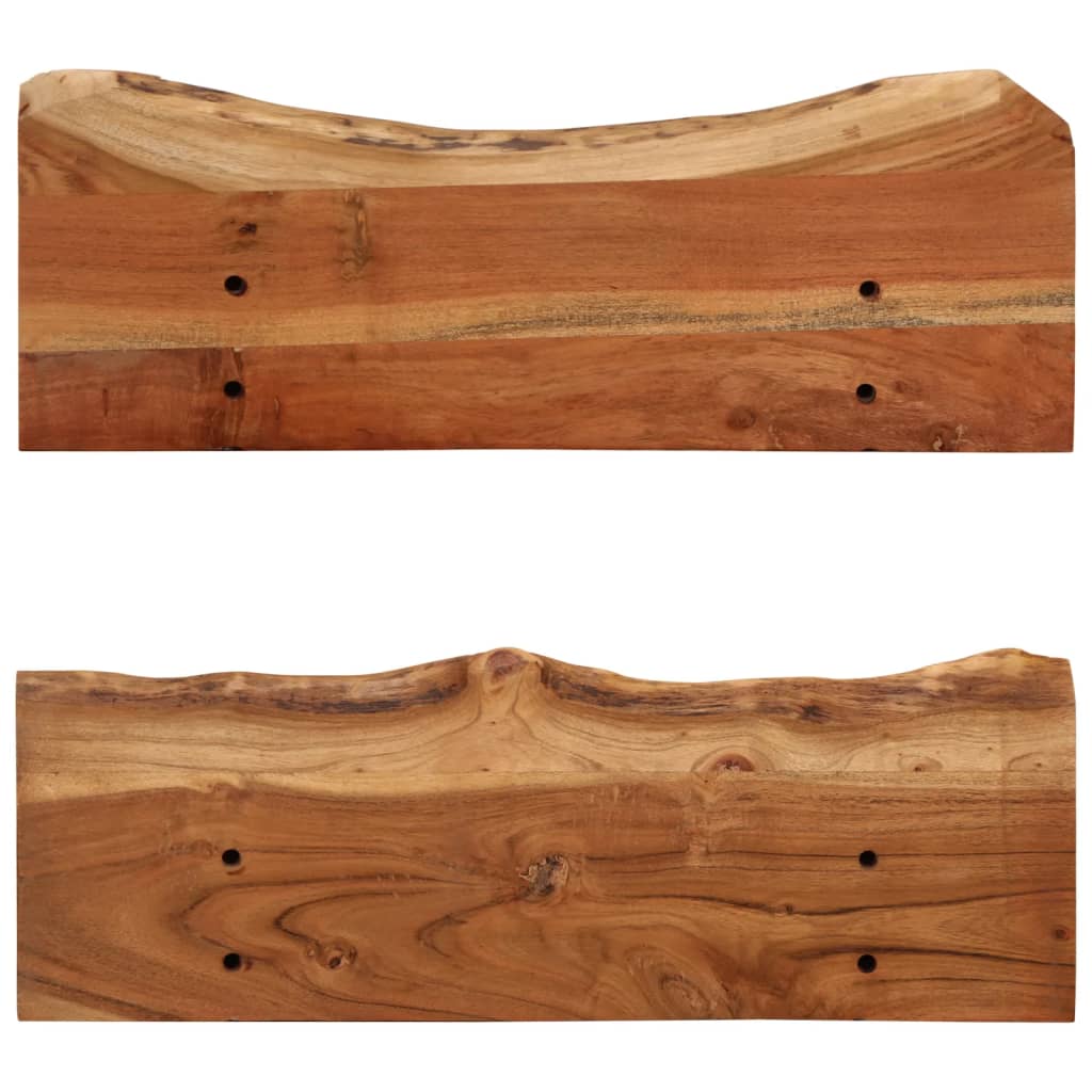 Wall Shelves 2 Pcs 60 X 20 X 18 Cm Solid Acacia Wood