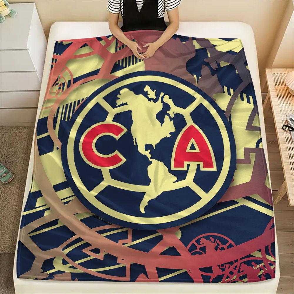 1PC Club America Patterned Flannel Blanket Suitable For All Seasons for Home Decor Warmth and Comfort Gifts Holiday Present