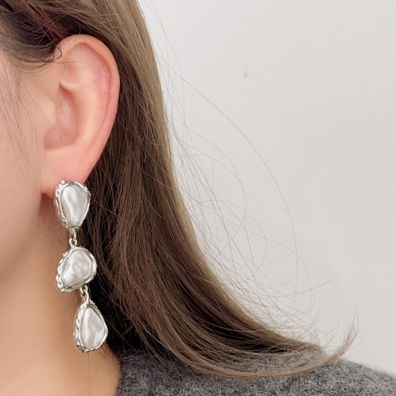 Übertriebene Lange Quasten Imitation Perlen Ohrringe für Damen Mode Geometrische Wassertropfen Ohrringe Luxuriöser Damenschmuck Geschenk