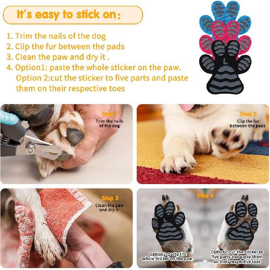 Dog Paw Protector Toe Grips for Senior Dogs Anti Slip Dog Paw Pads for Hot Pavement Whole Paws Pads for Dogs Traction Dog Boots & paw Protectors