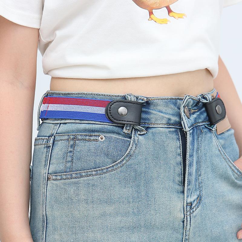 Lazy Belt Invisible and Traceless Belt for Men and Women Elastic Elastic Students Military Training Jeans Belt Waistband Closure Tool