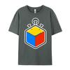 Speed Cubing Puzzle Cube Timer Graphic T Shirts Men Oversized ClassicShort Sleeve Tee