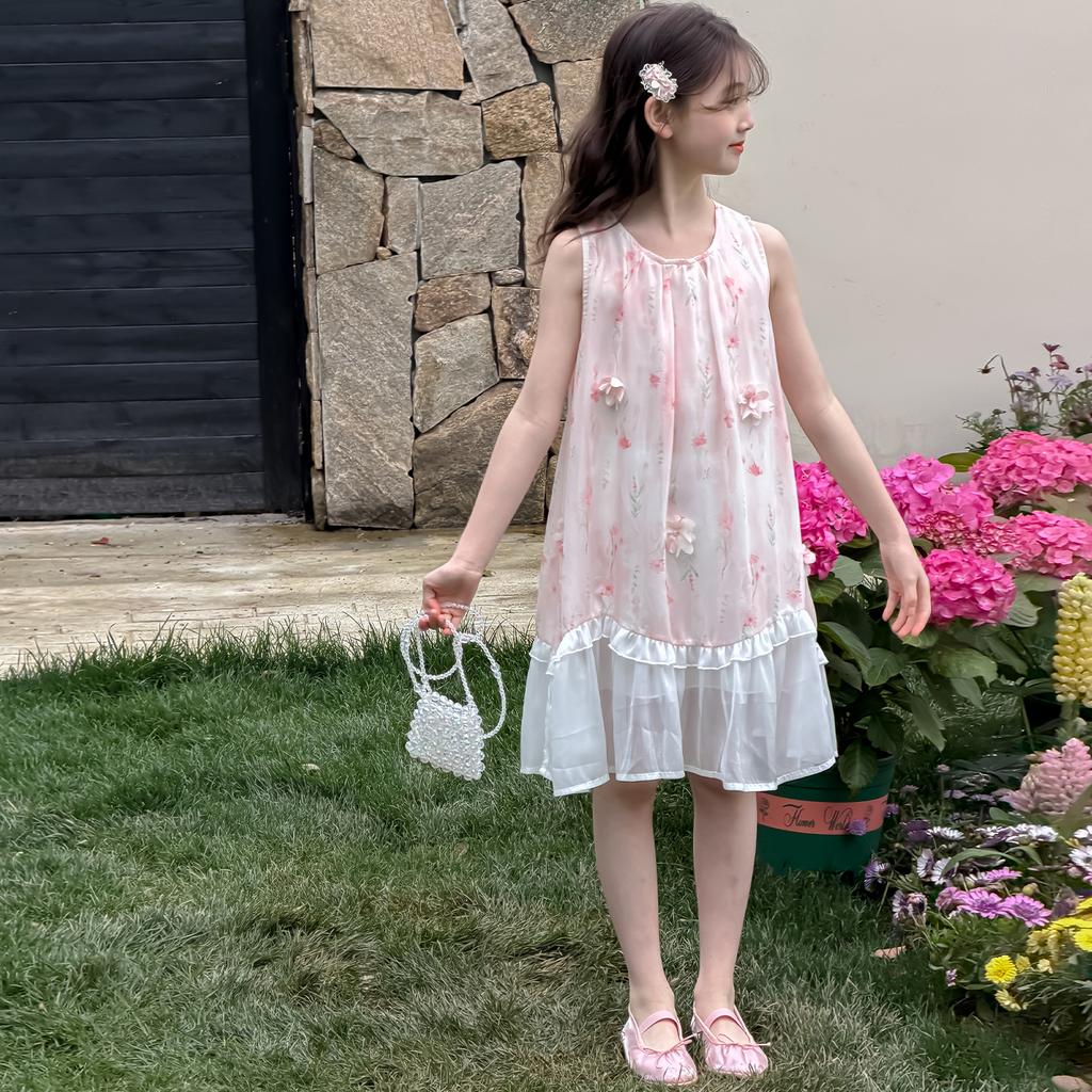 Girls' Dress Summer 2026 Western-Style Gauze Skirt