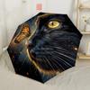 Cat In The Garden Compact Travel Automatic Umbrella Compact & Durable 8-Rib Design Compact Design for Women/Men Compact Folding Umbrella