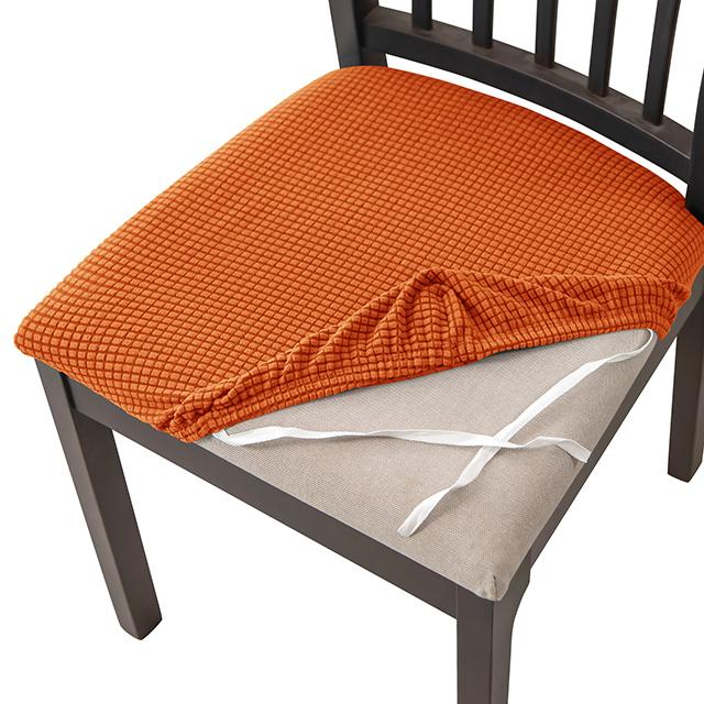 1 2 4 6pcs Spandex Jacquard Chair Cushion Covers Removable Dining Chair Seat Cover Stretch Chair Seat Slipcover Dining Room for Home