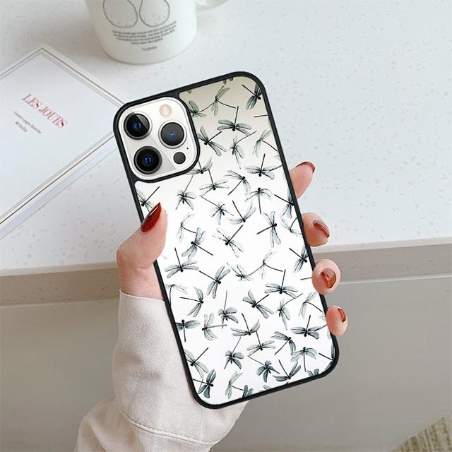 Floral Colorful Dragonfly Phone Case For iPhone 17 Air 14 15 16 16e 13 12 Max Cover For Apple 11 Pro Max Plus Coque