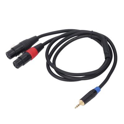 Dual Female XLR To 3.5mm Y Splitter Cable XLR To 18 Inch Stereo Aux Interconnect Microphone