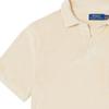Polo Ralph Lauren Solid Logo Embroidered Towel Fabric Short Sleeve Polo Shirt Men Tops Beige 710937319-002