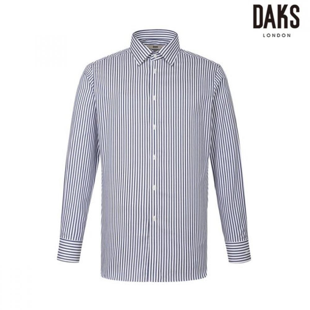 

DakS Men S Comfort Slim Fit Cotton Blend Stripe dreSS Shirt dmS1Shdl220b1 Blue/95