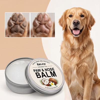 Cat Dog Paw Nose Balm Coconut Scent Natural Paw Protector Moisturizer Cracked Soothing Nourishing Coconut Pet Paw Pad Care Balm
