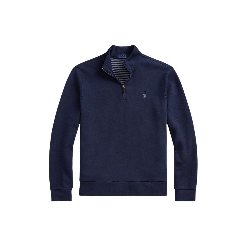 Polo Ralph Lauren SS24 Solid Logo Embroidered Long Sleeve Sweatshirt Men sweatshirt Navy-Blue MNPOKNI16823385-410