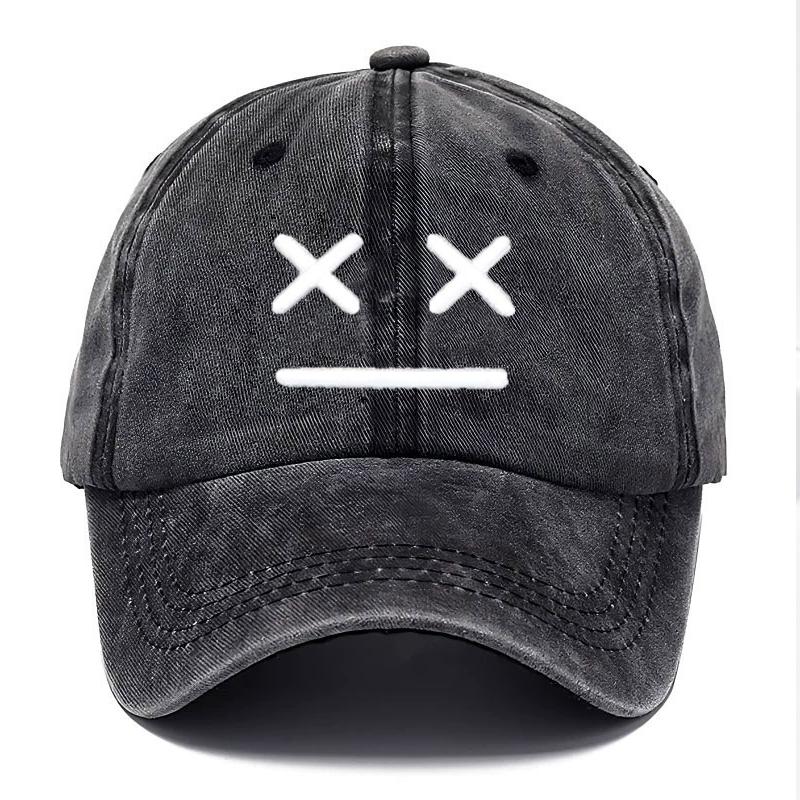 Gift Streetwear Urban Style Street Hop Hip Sport Outdoor Casual Hat Fashionable Trendy Vintage Neutral Gender Women  Men For Face Smiley Stitched