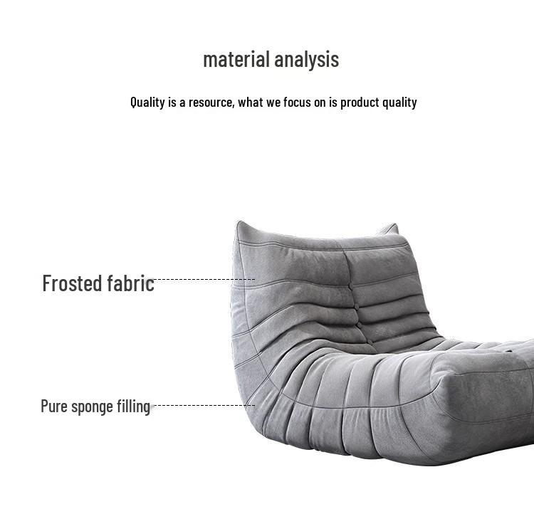 Caterpillar Cream Reclining Sofa Chair for Living Room & Balcony
