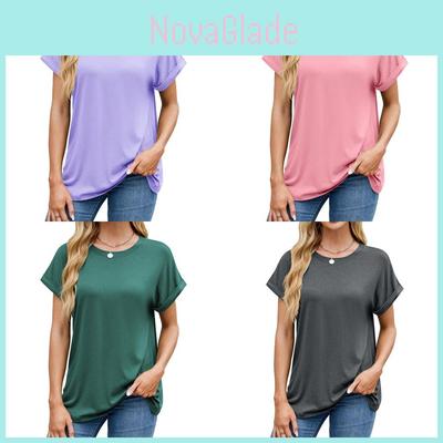 Urban Style T-Shirt Für Damen Aus Reiner Baumwoll-Polyester-Mischung Lässiges Sommer-Top