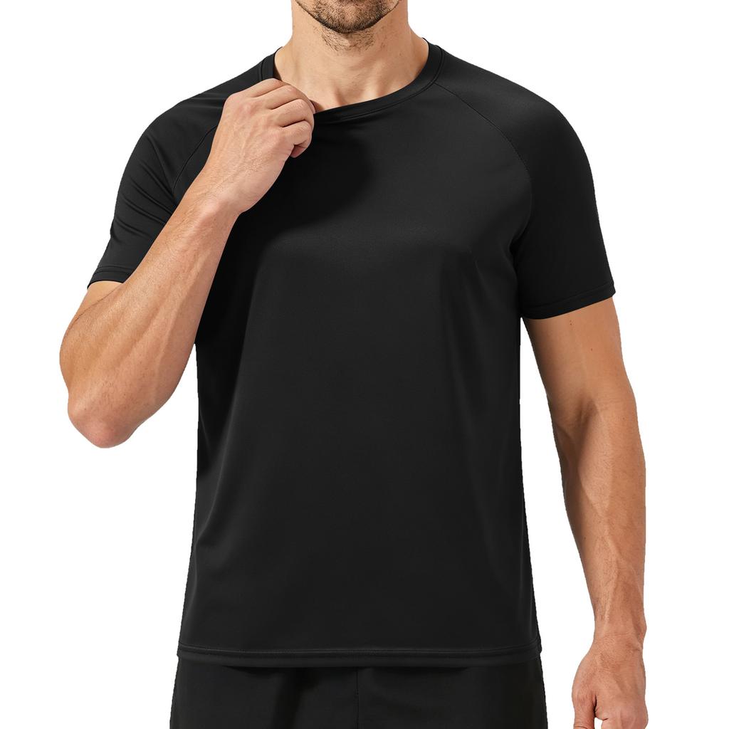 Men's Summer Round Neck Short Sleeved Men's Fitness Sports Short Sleeved