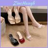 French High Heel Slides With Bow Decor For Summer Casual Wear