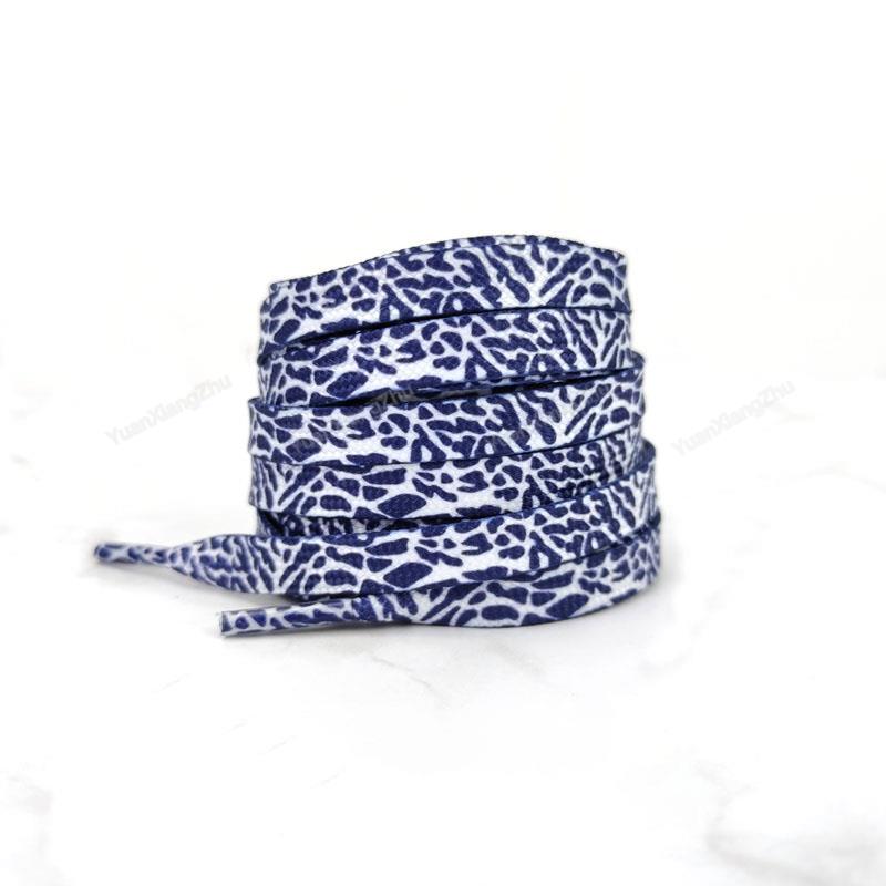 1 pereche șireturi cu textură crăpată, plate, pentru adidași AF1/AJ, șireturi de modă cu imprimeu leopard, 120/140/160CM, șnururi pentru pantofi