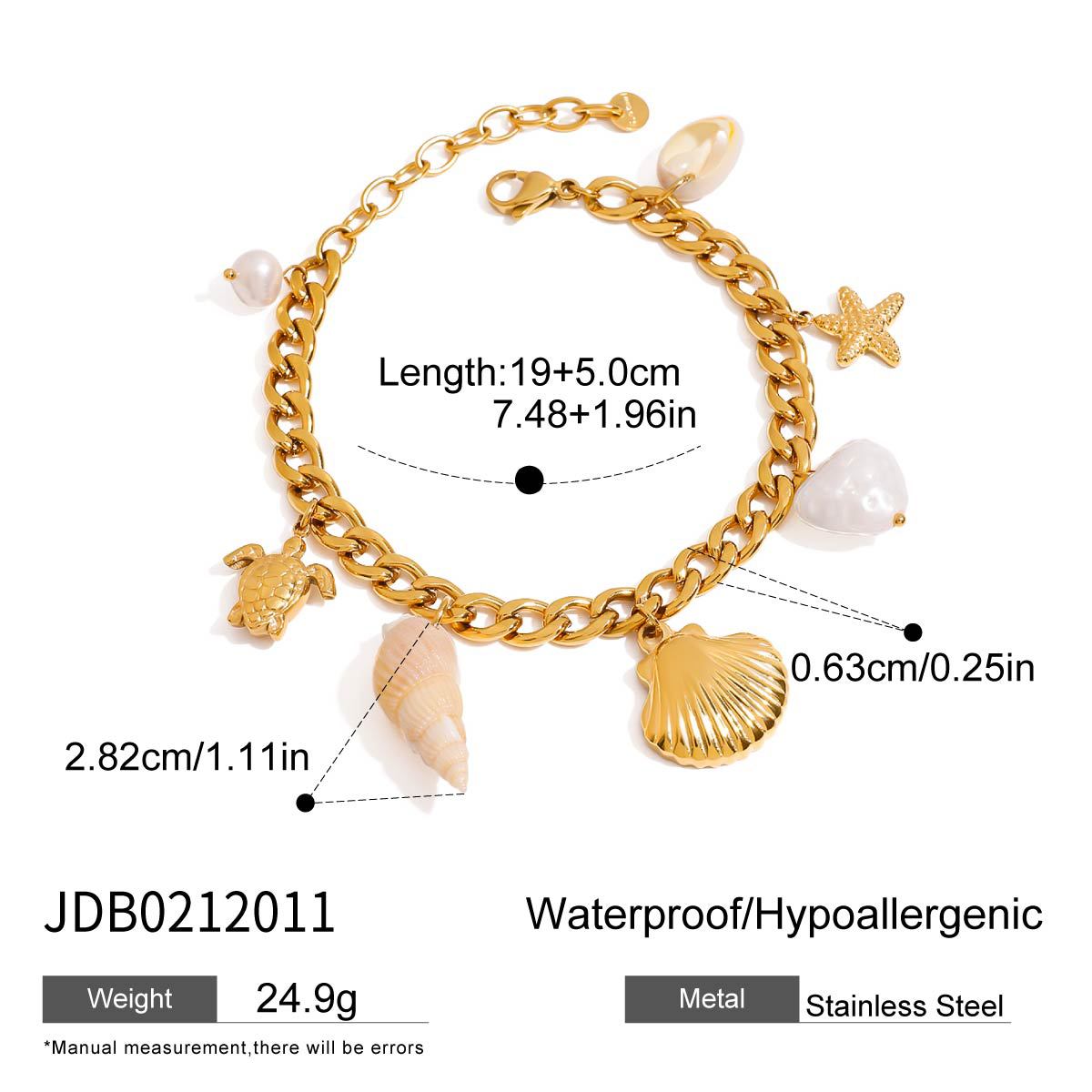 

JYL TS Bracelet Shell Accent Beachy Style Brings Freedom & Positive Energy JDB0212011 гагат