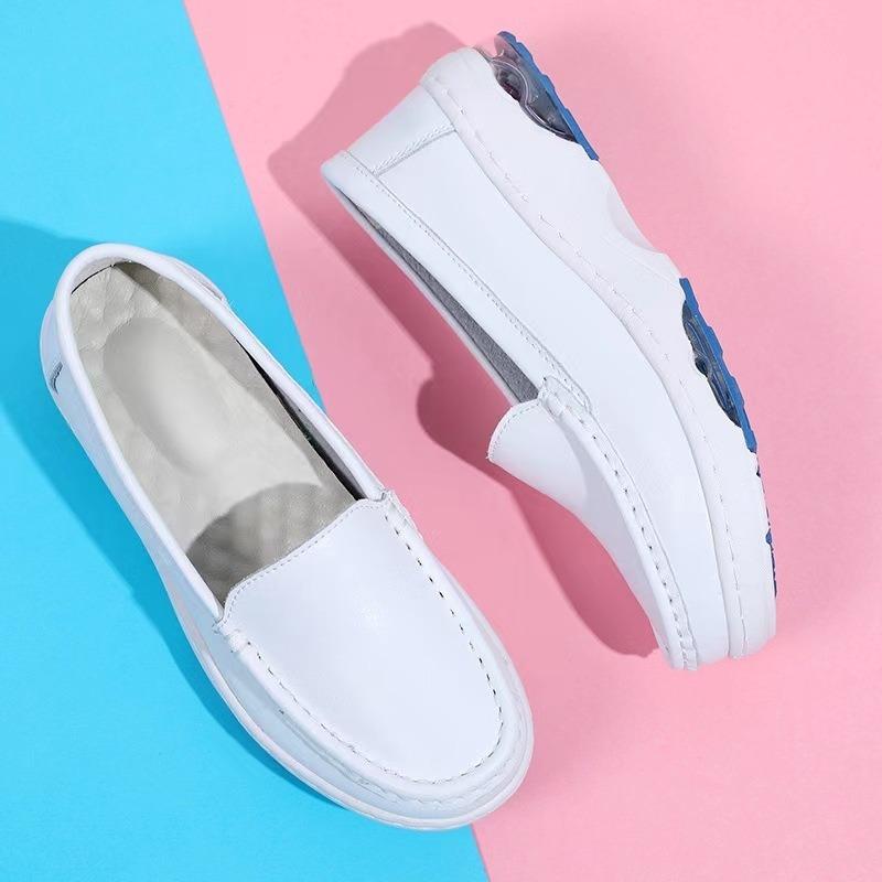 New Air Cushion Nurse Shoes Women's Soft Sole Non-slip Factory Direct Sales Leather High-end Nurse Shoes Medical Shoes