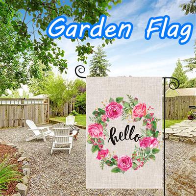 Welcome Garden Flags Outdoor Decorative Yard Flags Plaid