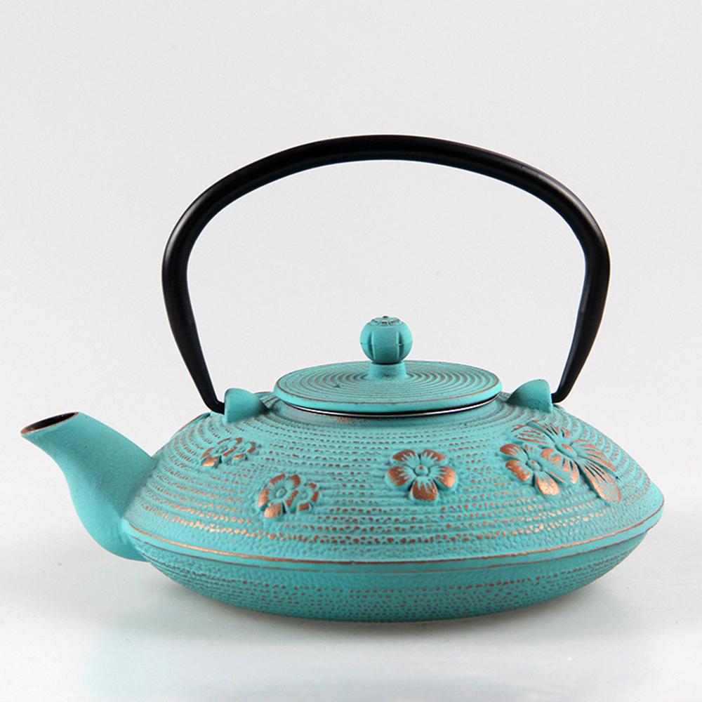 Japanese Style Cast Iron Teapot, Boiling Water Pot for Brewing Tea, Pig Iron Kettle with Tea Strainer, Charcoal Fire Tea Kettle