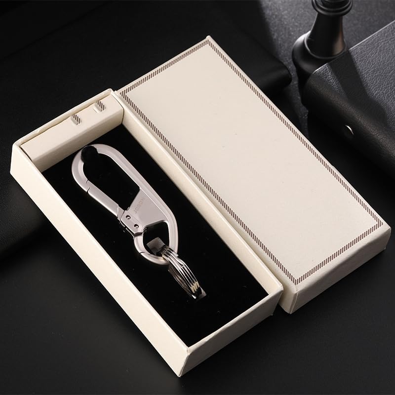 Rockyu Keychain, Men's, Women's, Car Key Ring, Resistant, Zinc Alloy, Double Ring Design,