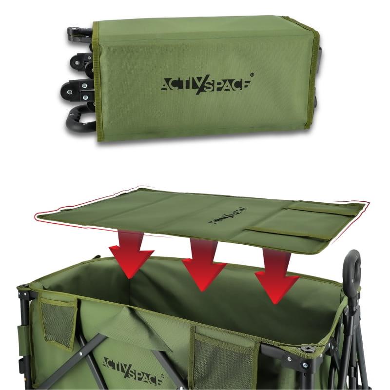 Premium Foldable Travel Camping Beach Cart, Army