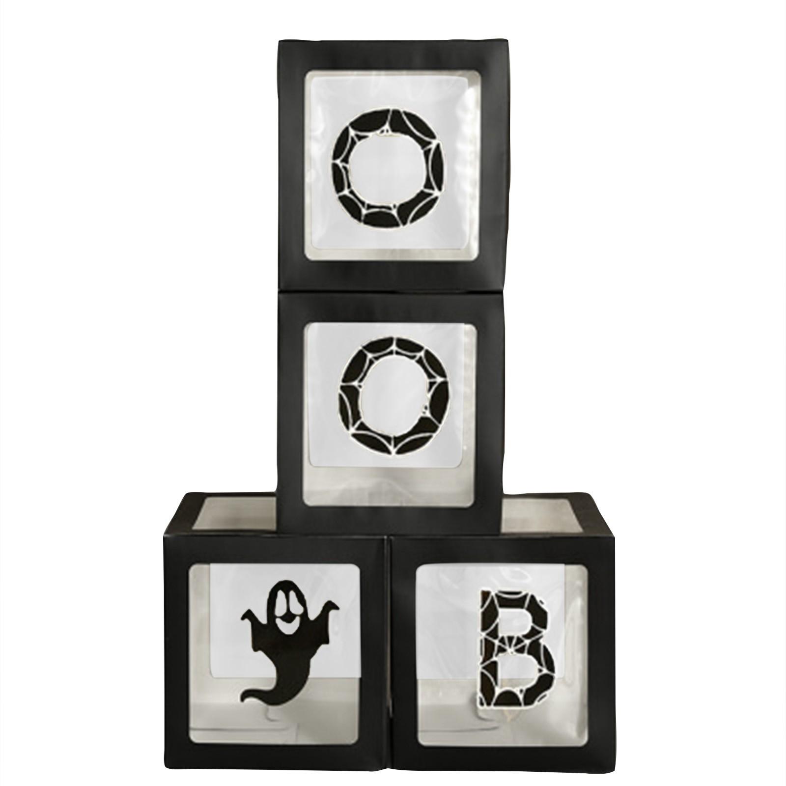 

Хэллоуин Коробка Украшение Прозрачная Коробка, Украшение для Вечеринки по Случаю Дня Рождения Включает 4 Коробки One Size