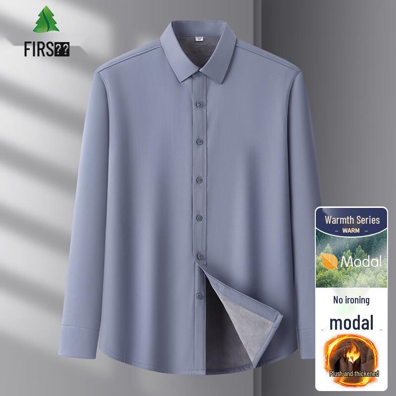 

Shanshan Men s Winter Fleece-Lined Non-Iron Business Shirt 39