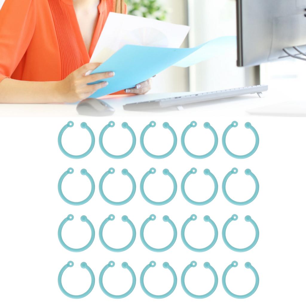 40 Pcs Rings Multifunction Multiple Colors Round Hole Loose Lf Paper Single Rings