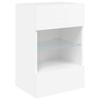 VidaXL Wall-Mounted TV Stand with LED Lights, Hanging TV Cabinet with Shelf, Floating TV Unit Living Room, Modern, 837078