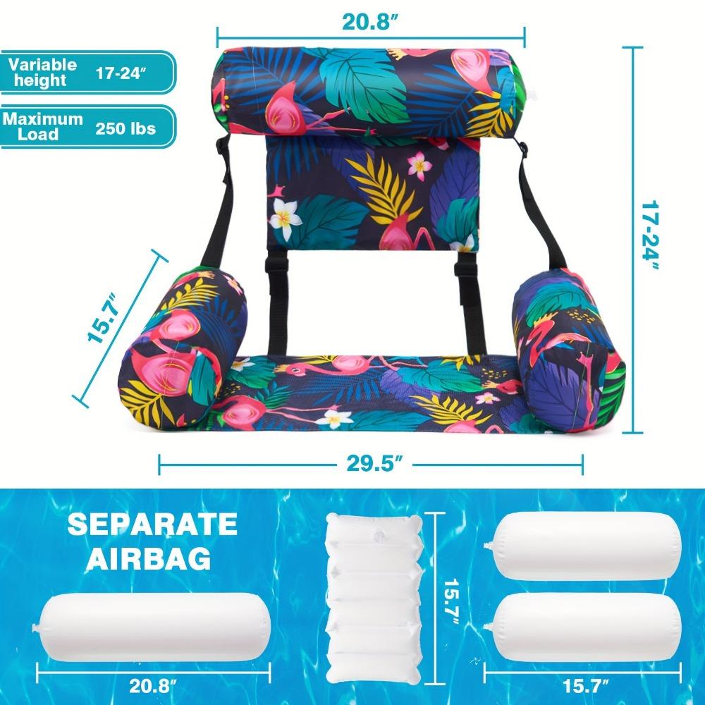1 Stück schwimmender Poolstuhl, aufblasbarer schwimmender Poolstuhl, Sommer-Loungesessel, schwimmende Pool-Hängematte für den Swimmingpool-Strand