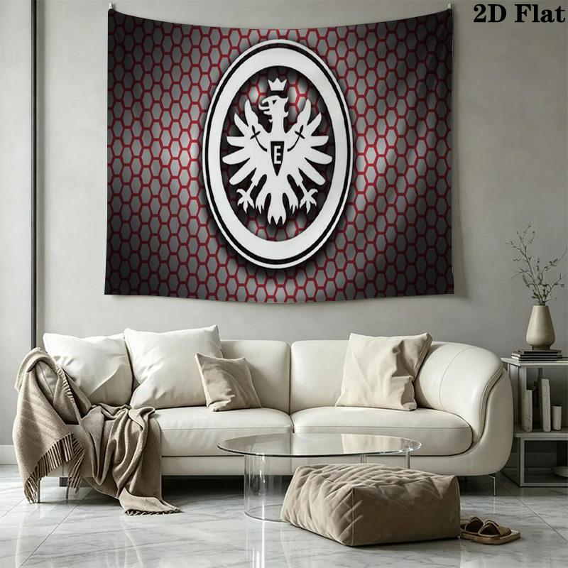 Eintracht Frankfurt logo Wall Tapestry Aesthetic Wall Hanging Printed Fabric Blanket Decorative Tapestries for Bedroom Living Room Home Decor