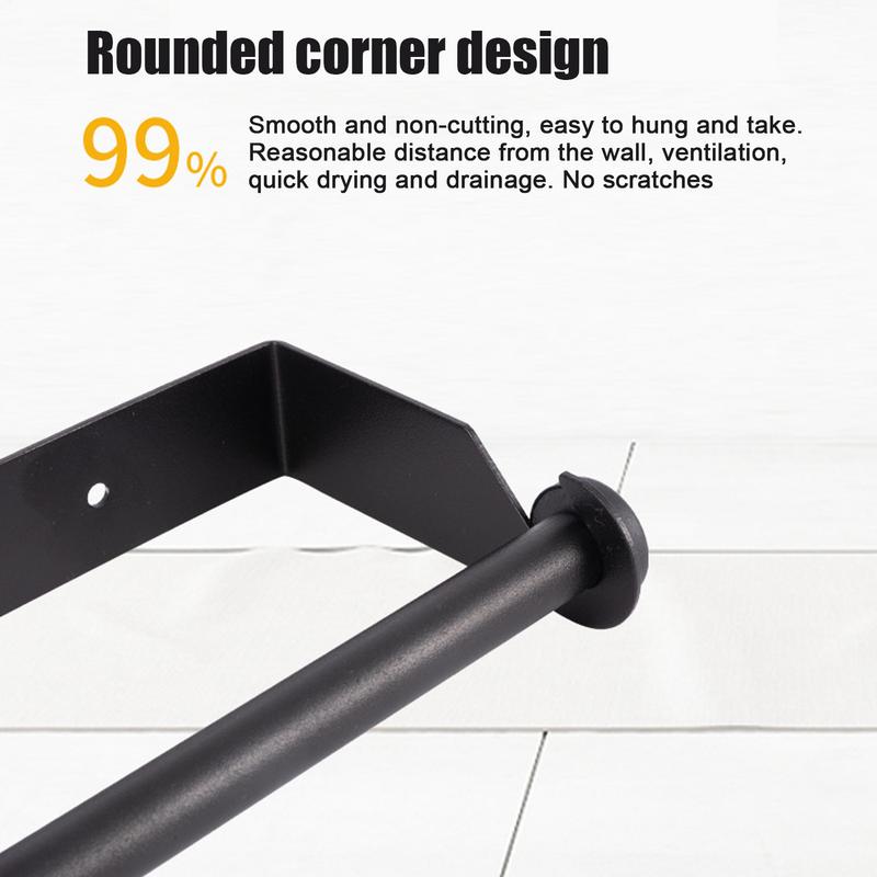 Mounted Paper Towel Holder Roll Organizer Self-adhesive Or Drilling Stainless Steel Paper Towel Under Cabinet Rack for Kitchen