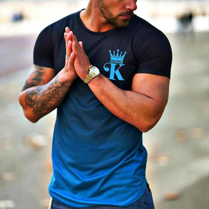 Summer Men's Ethnic Style Digital Printed Pattern Round Neck T-shirt, Casual and Comfortable T-shirt as a Gift, Outdoor Clothing