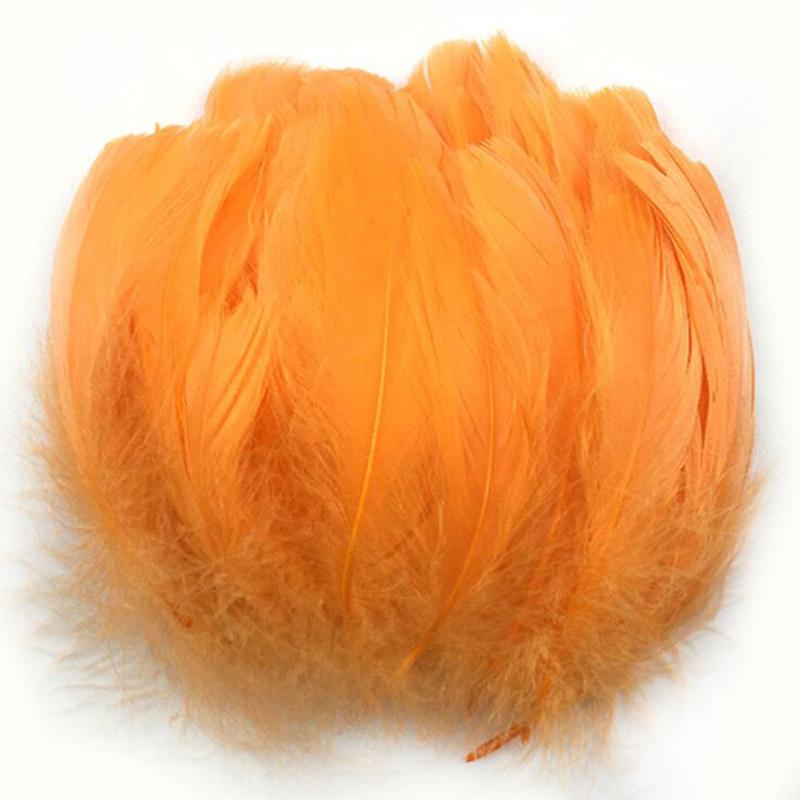 Colorful Party Feathers Craft Natural Goose Feather For Diy Home Decor White Wedding Feathers 100Pcs/Pack Garment Accessories