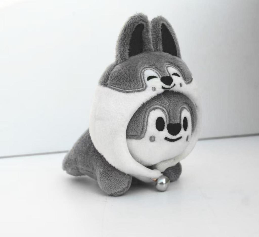 SKZOO Plush Keychain with Animal Hoodie 10cm Soft Stuffed Bag Pendant for Fans Gift Collection
