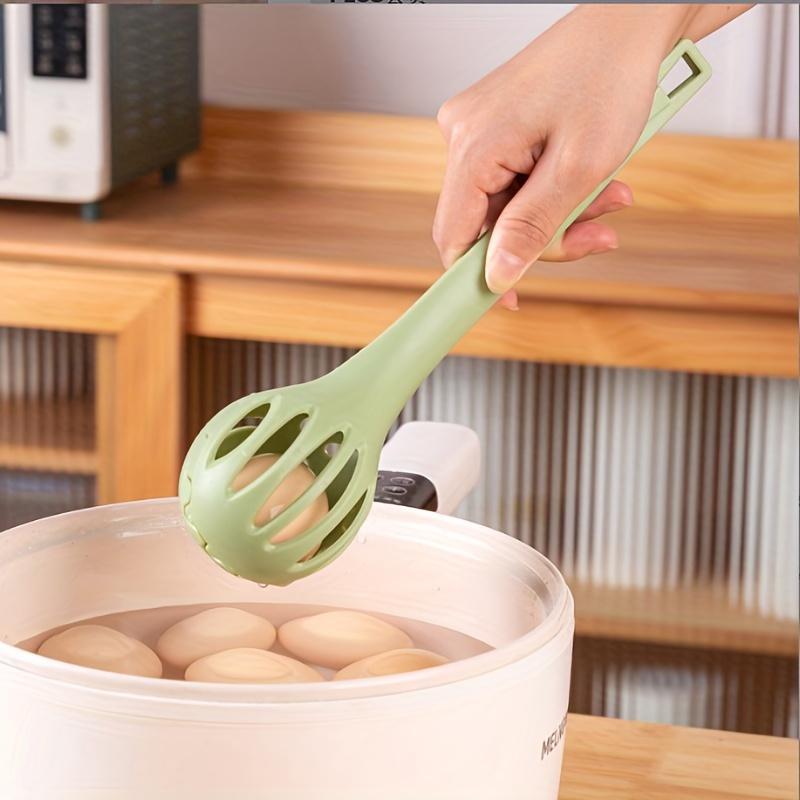 2pcs, Multifunctional Long-handled Egg Beater Spoon Colander for Cooking,Long Heat-resistant Food Cooking Tongs,Egg Mixer,Strainer Spoon,Kitchen Tools