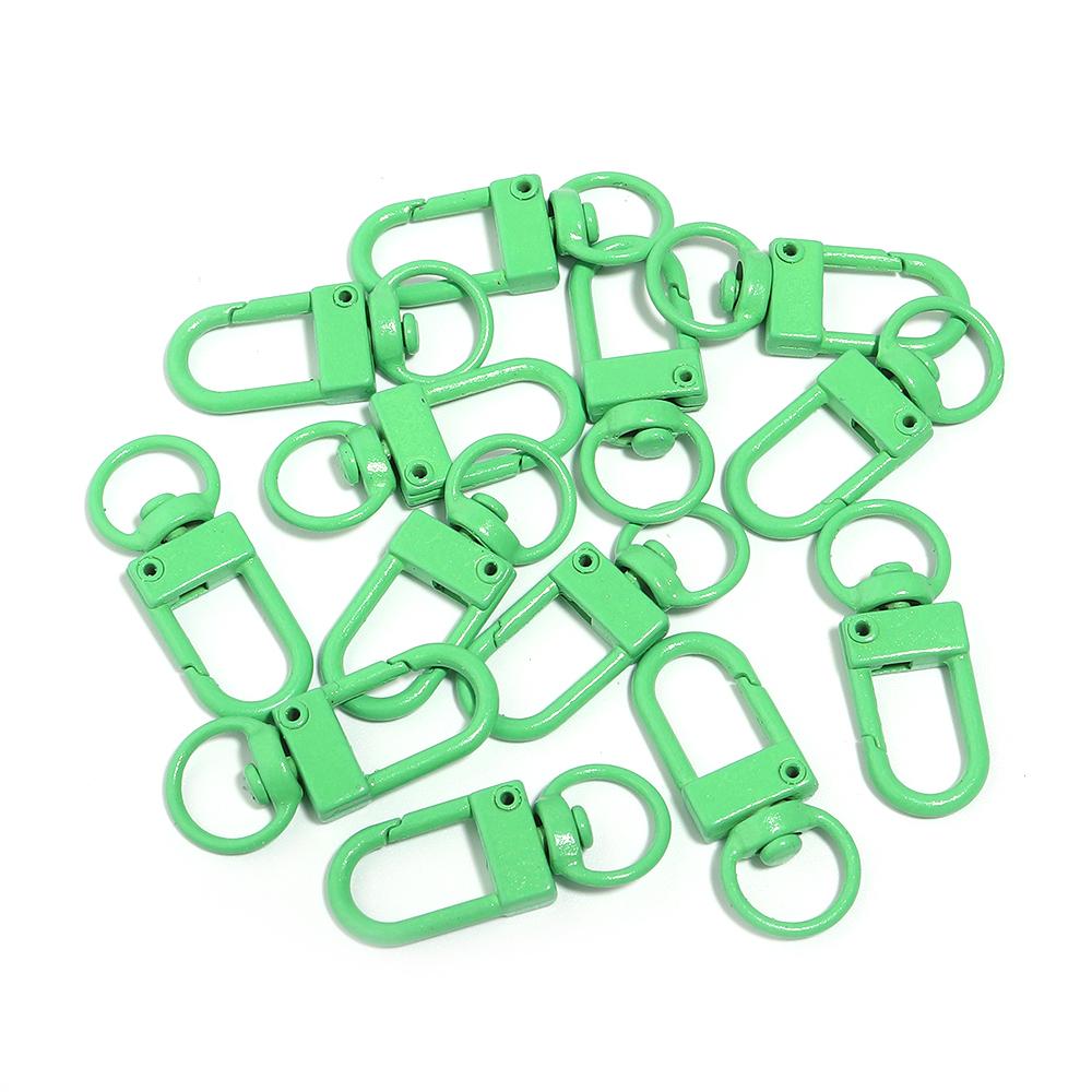 10pcs/lot Colorful Alloy Snap Lobster Clasps Hooks Keychain Findings For DIY Key Chains Necklace Bracelet Accessories Wholesale