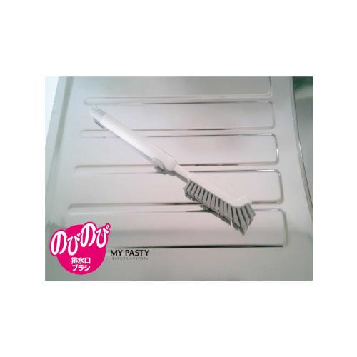 Ohe Küchenbürste, ca.. 28.5cm-35.5cm Lang x 4cm Breit x 2cm Tief, Weiß, MyPasty Dehnbare Abflussbürste, Ausziehbar, für Abflüsse, Siebe und Ga