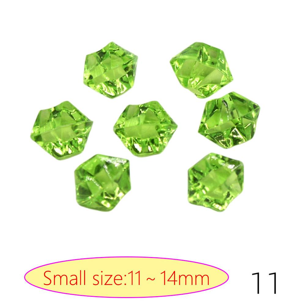 Acrylic Diamond Crystal Ice Rock Stones Vase Gems Confetti Table Scatter Beads Wedding Party Home Decor 100pcs 19 Color 11x14MM