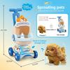 Childrens Plush Bunny Toy With Electric Push Cart For Babies And Toddlers