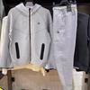 Men's Heavyweight Hooded Knit Cardigan & Casual Cotton Sweatpants Set for Autumn/Winter