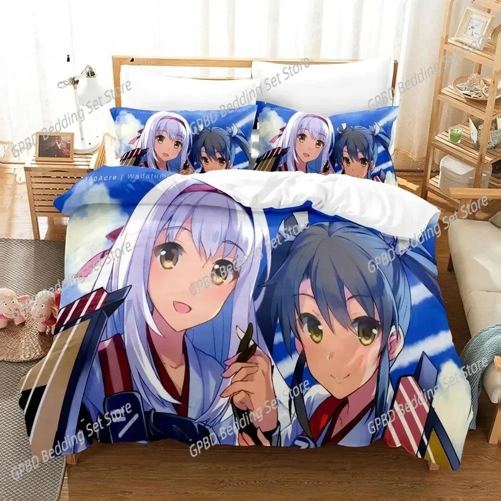 3D Kawaii Anime Zuikaku 3D NEW Duvet Cover Pillowcase Bedding Set Adult Boy Girl Bedroom Decoration Children Single Double Large